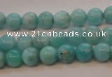 CAM352 15.5 inches 8mm round natural peru amazonite beads wholesale