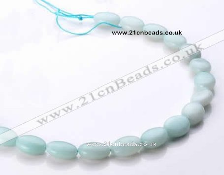 CAM40 natural amazonite flat oval 12*16mm beads Wholesale