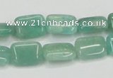 CAM405 15.5 inches 10*14mm rectangle natural russian amazonite beads