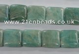 CAM503 15.5 inches 12*12mm square mexican amazonite gemstone beads