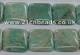 CAM504 15.5 inches 18*18mm square mexican amazonite gemstone beads