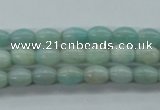 CAM516 15.5 inches 6*8mm rice mexican amazonite gemstone beads