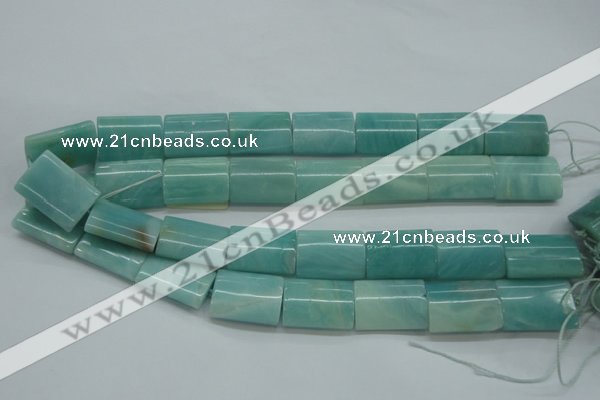 CAM672 15.5 inches 18*25mm flat tube amazonite gemstone beads