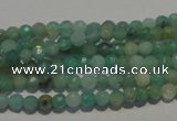 CAM810 15.5 inches 4mm faceted round Brazilian amazonite beads
