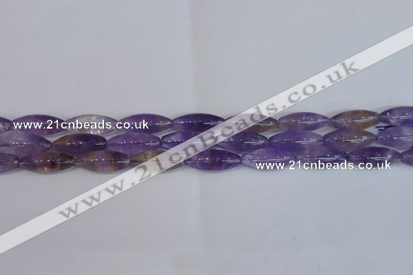 CAN178 15.5 inches 12*30mm rice natural ametrine gemstone beads