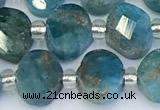 CAP710 15.5 inches 6*8mm faceted oval apatite gemstone beads