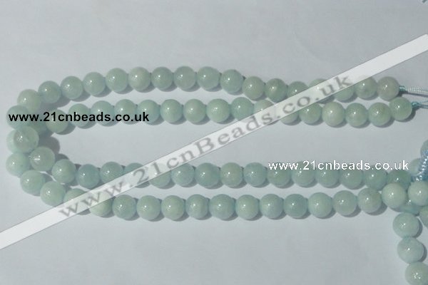 CAQ203 15.5 inches 12mm round natural aquamarine beads wholesale