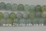 CAQ452 15.5 inches 6mm round aquamarine beads wholesale