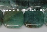 CAQ641 15.5 inches 20*20mm square aquamarine gemstone beads
