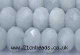 CAQ949 15 inches 6*8mm faceted rondelle aquamarine beads