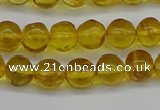 CAR551 15.5 inches 6mm - 7mm round natural amber beads wholesale