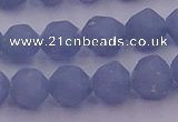 CAS212 15.5 inches 10mm faceted nuggets blue angel skin gemstone beads