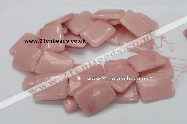 CAS31 15.5 inches 30*40mm rectangle pink angel skin gemstone beads