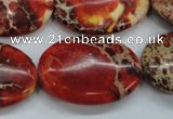 CAT204 15.5 inches 22*30mm oval dyed natural aqua terra jasper beads