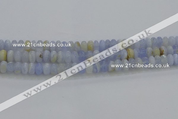 CBC471 15.5 inches 5*8mm rondelle blue chalcedony beads