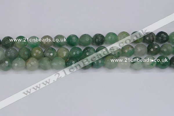 CBC703 15.5 inches 10mm faceted round African green chalcedony beads