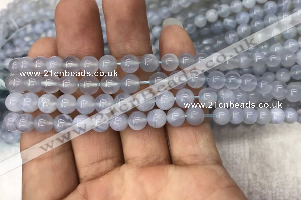 CBC711 15.5 inches 6mm round blue chalcedony beads wholesale