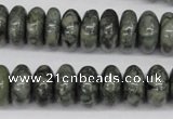 CBD211 15.5 inches 7*14mm rondelle green brecciated jasper beads