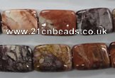 CBD55 15.5 inches 13*18mm rectangle brecciated jasper gemstone beads
