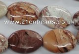 CBD58 15.5 inches 18*25mm oval brecciated jasper gemstone beads