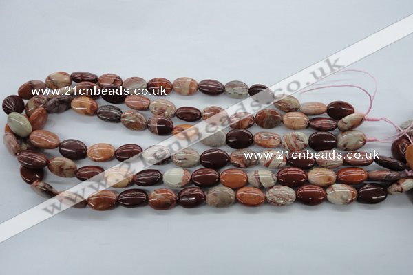 CBD71 15.5 inches 10*14mm oval brecciated jasper gemstone beads