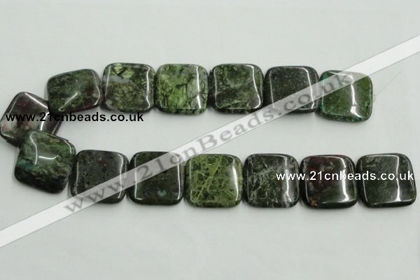 CBG18 15.5 inches 30*30mm square bronze green gemstone beads wholesale