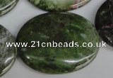 CBG32 15.5 inches 30*40mm oval bronze green gemstone beads
