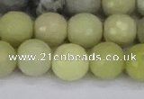 CBJ213 15.5 inches 10mm faceted round Australia butter jade beads