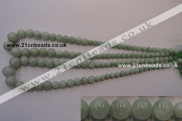 CBJ409 15.5 inches 6mm - 12mm round natural jade beads wholesale
