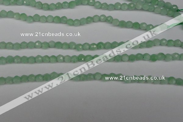 CBJ46 15.5 inches 4mm faceted round jade beads wholesale