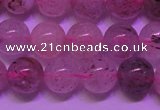 CBQ402 15 inches 8mm round natural strawberry quartz beads