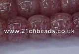 CBQ443 15.5 inches 13*18mm rondelle strawberry quartz beads