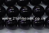 CBQ504 15.5 inches 12mm round natural black quartz beads