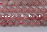 CBQ606 15.5 inches 6mm round natural strawberry quartz beads