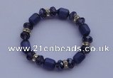 CBR14 5pcs imitation Swarovski crystal & cat eye beads stretchy bracelet