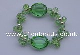 CBR20 5pcs 7 inches imitation Swarovski crystal beads stretchy bracelet