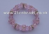 CBR54 5pcs 7 inches imitation Swarovski crystal beads stretchy bracelet