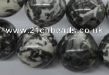 CBW05 15.5 inches 20mm round black & white jasper gemstone beads