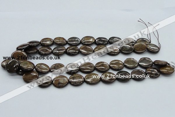 CBZ03 15.5 inches 18mm flat round bronzite gemstone beads wholesale