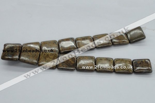 CBZ10 15.5 inches 25*25mm square bronzite gemstone beads wholesale