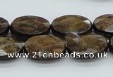 CBZ18 15.5 inches 15*20mm faceted oval bronzite gemstone beads