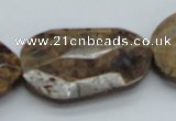 CBZ20 15.5 inches 30*35mm faceted freeform bronzite gemstone beads