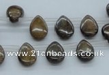 CBZ23 15.5 inches 10*15mm flat teardrop bronzite gemstone beads