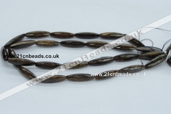 CBZ25 15.5 inches 9*30mm rice bronzite gemstone beads wholesale