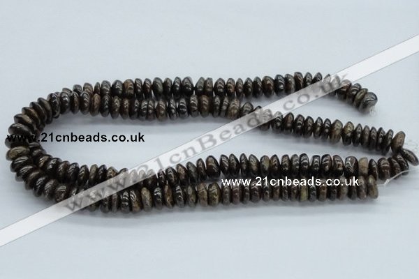 CBZ29 15.5 inches 6*12mm rondelle bronzite gemstone beads wholesale