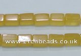 CCA10 15.5 inches 6*10mm cuboid yellow calcite gemstone beads