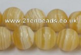 CCA205 15.5 inches 16mm round yellow lace calcite beads