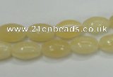 CCA208 15.5 inches 8*12mm rice yellow lace calcite beads