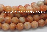 CCA51 15.5 inches 8mm round orange calcite gemstone beads wholesale