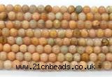 CCA551 15.5 inches 6mm round peach calcite gemstone beads